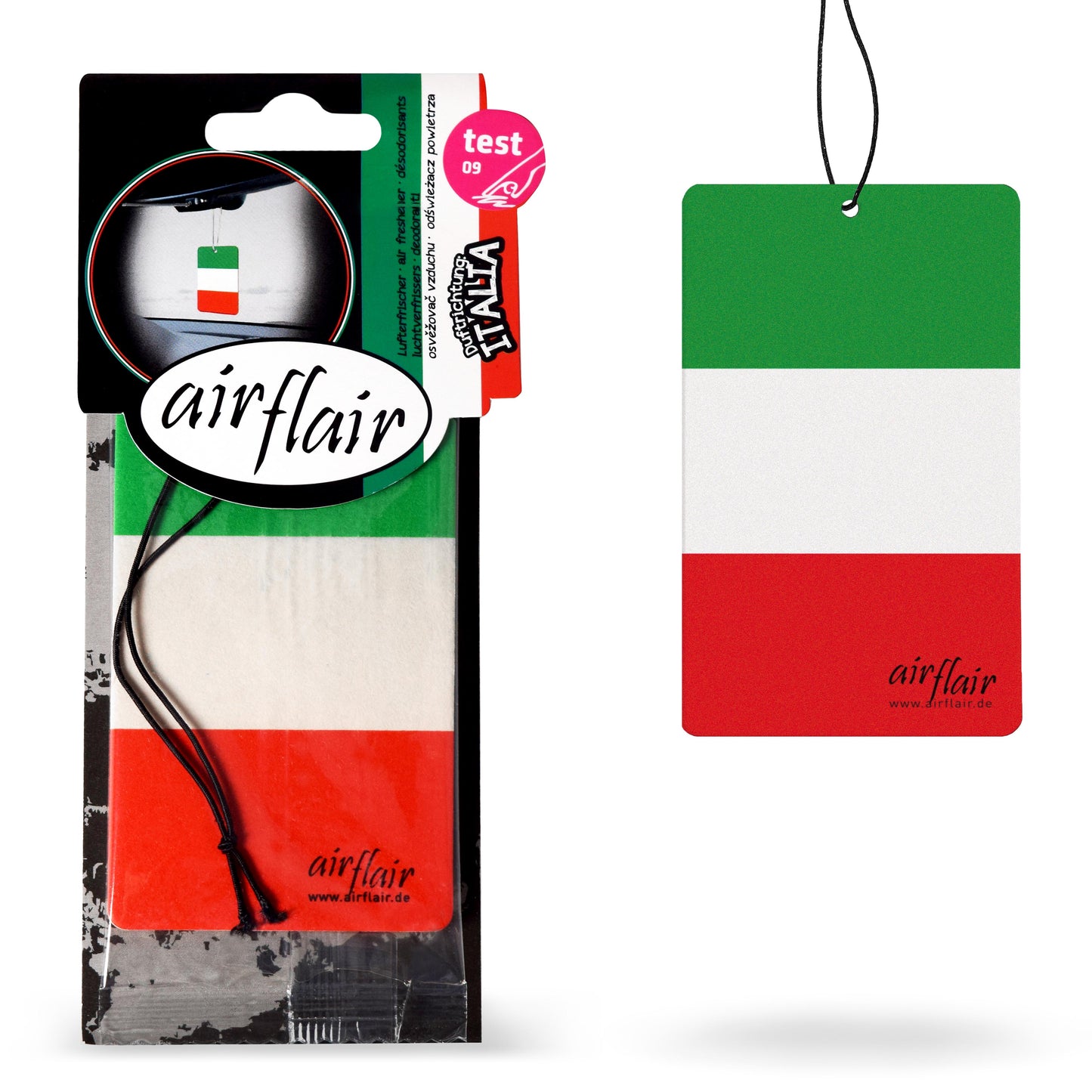 Flagge - Italien Papierlufterfrischer Cherry