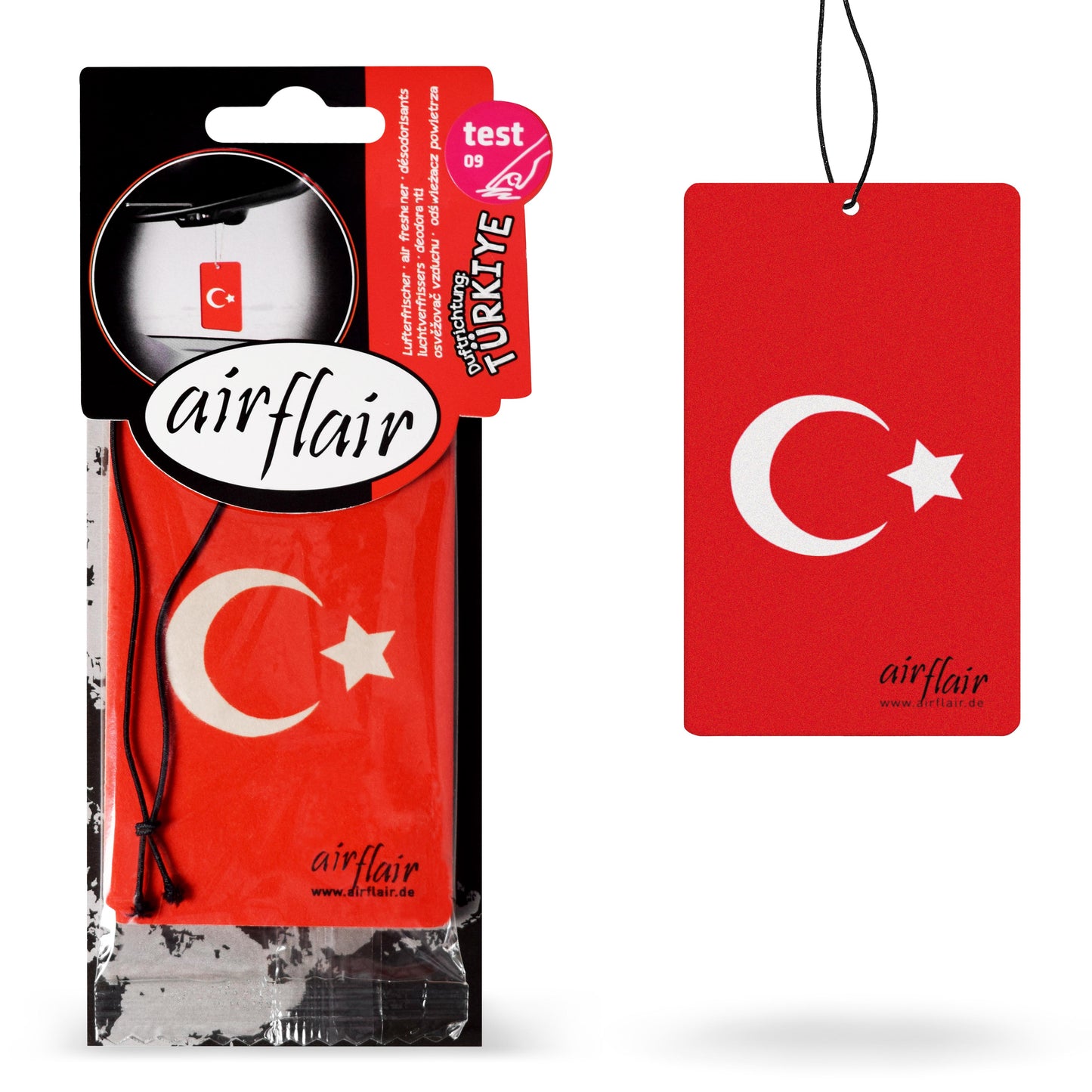 Flagge - Türkei Papierlufterfrischer Cherry